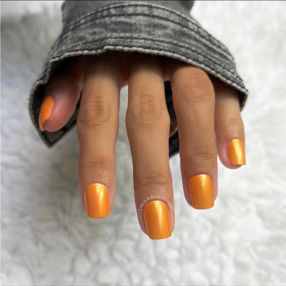 *Retired* Color Street: Nourish the Need | Bright Orange Shimmer Summer Tropical - Picture 5 of 14